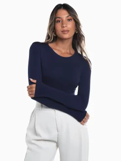 T-shirt cardada manga comprida