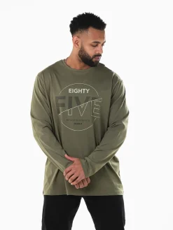 T-shirt com círculo manga comprida