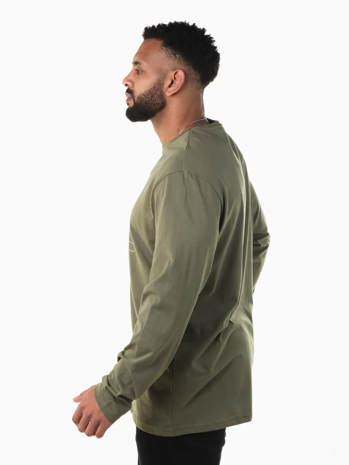 T-shirt com círculo manga comprida