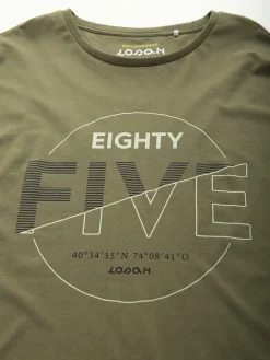 T-shirt com círculo manga comprida