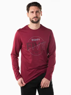 T-shirt com círculo manga comprida