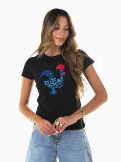 T-shirt com galo inspiração portuguesa