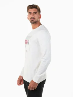 T-shirt com grafismo manga comprida