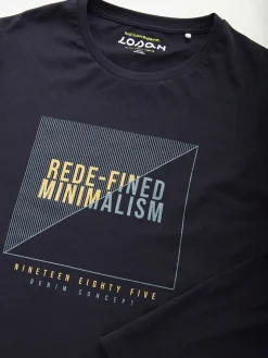 T-shirt com grafismo manga comprida