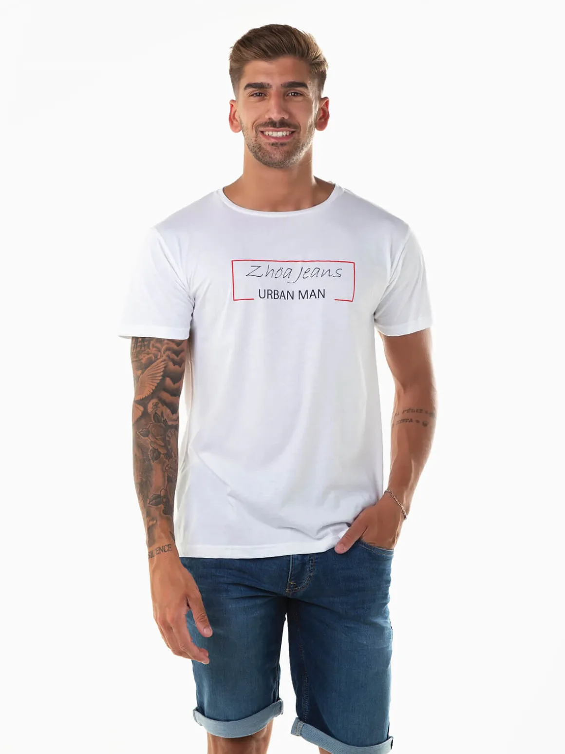 T-shirt estampada manga curta