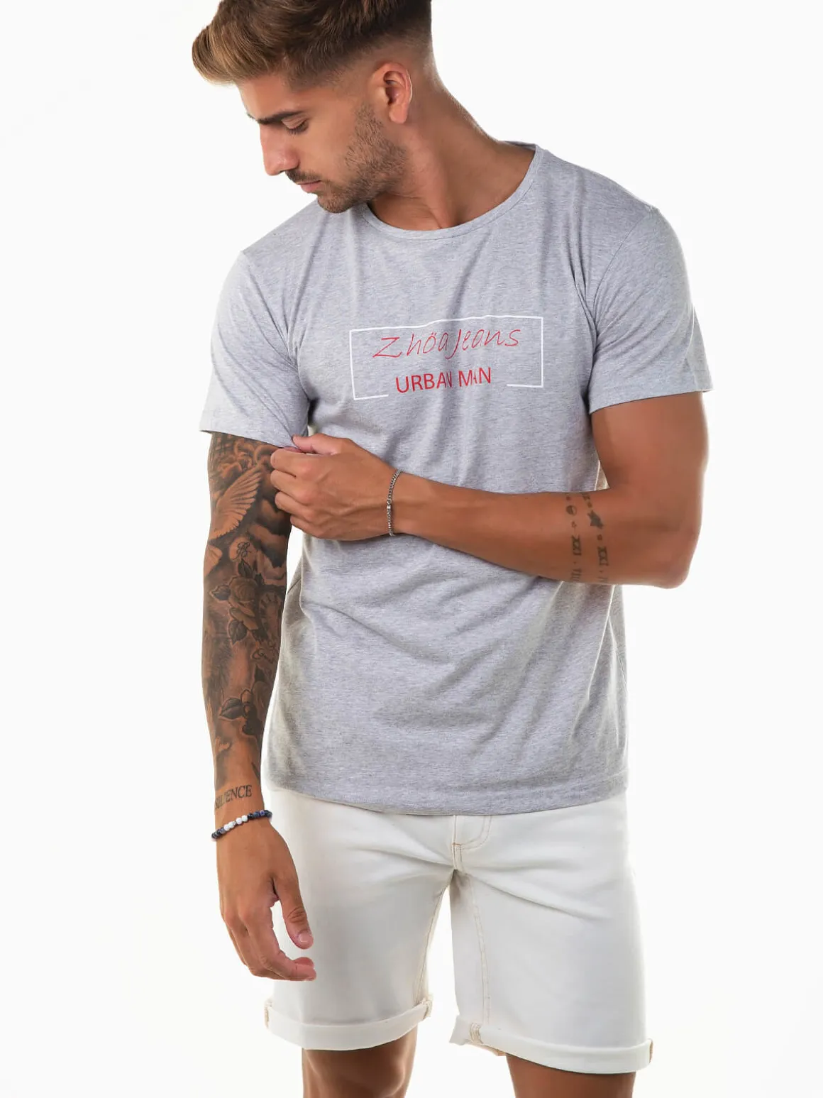 T-shirt estampada manga curta