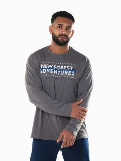 T-shirt manga comprida com estampado