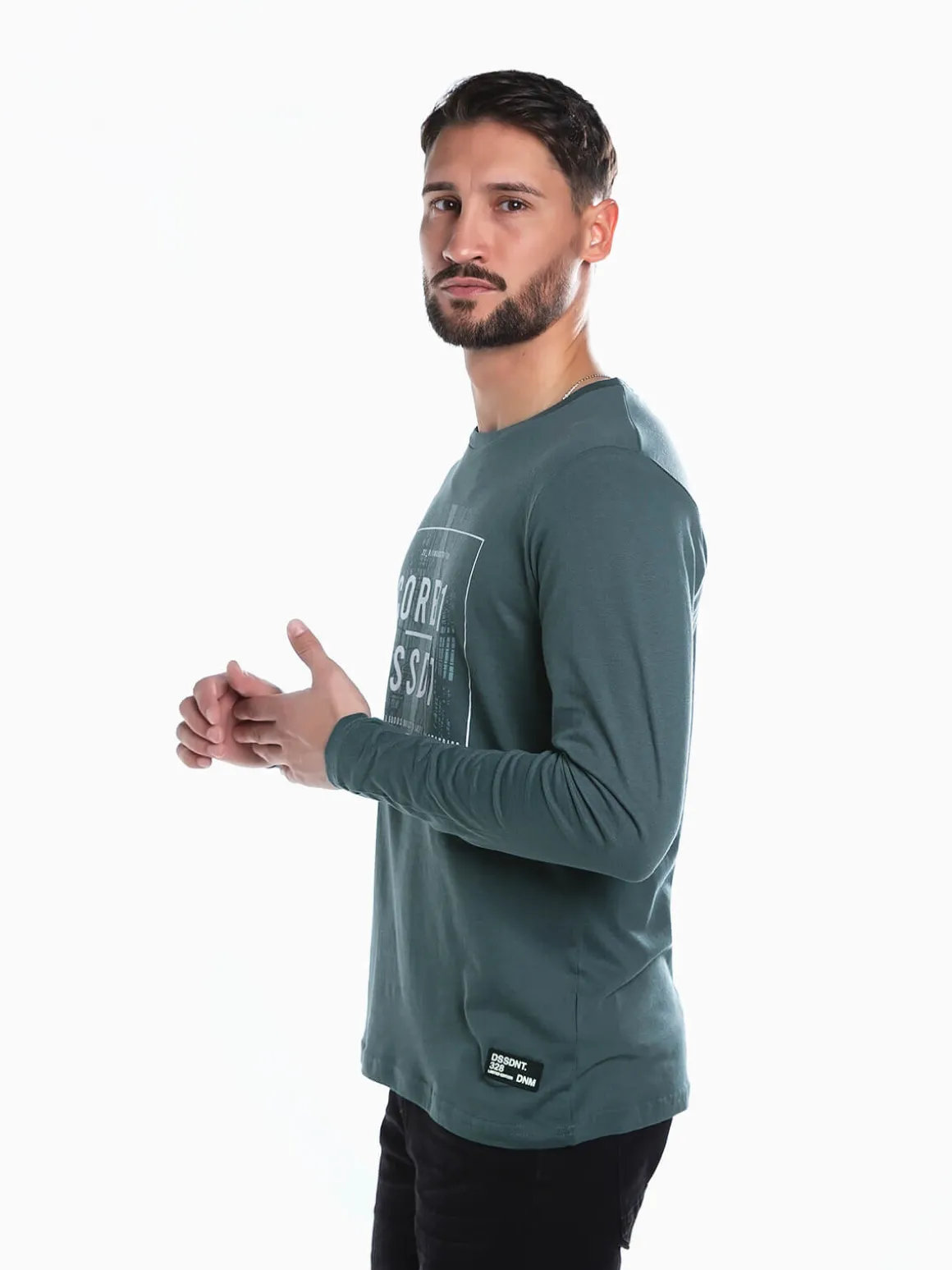 T-shirt manga comprida estampado imagem