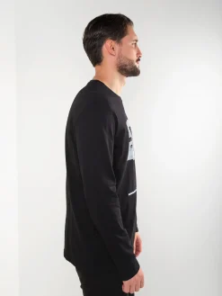 T-shirt manga comprida preta