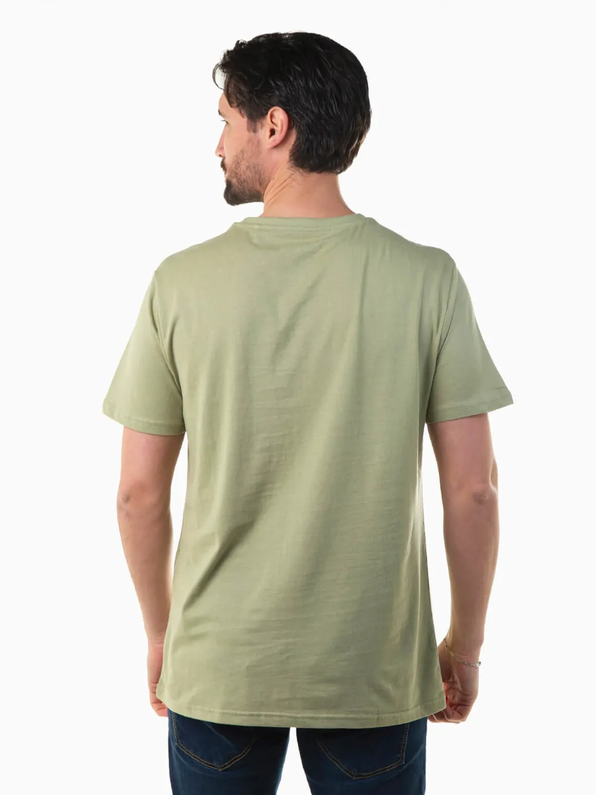 T-shirt manga curta com bandeira