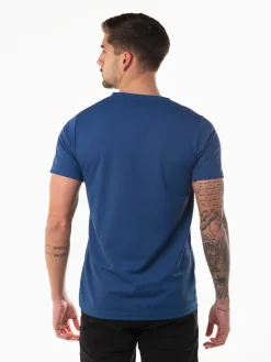 T-shirt manga curta com textura