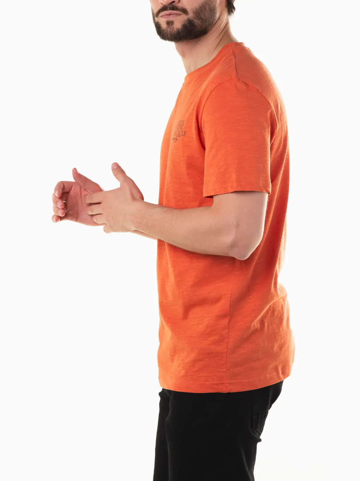 T-shirt mesclada manga curta