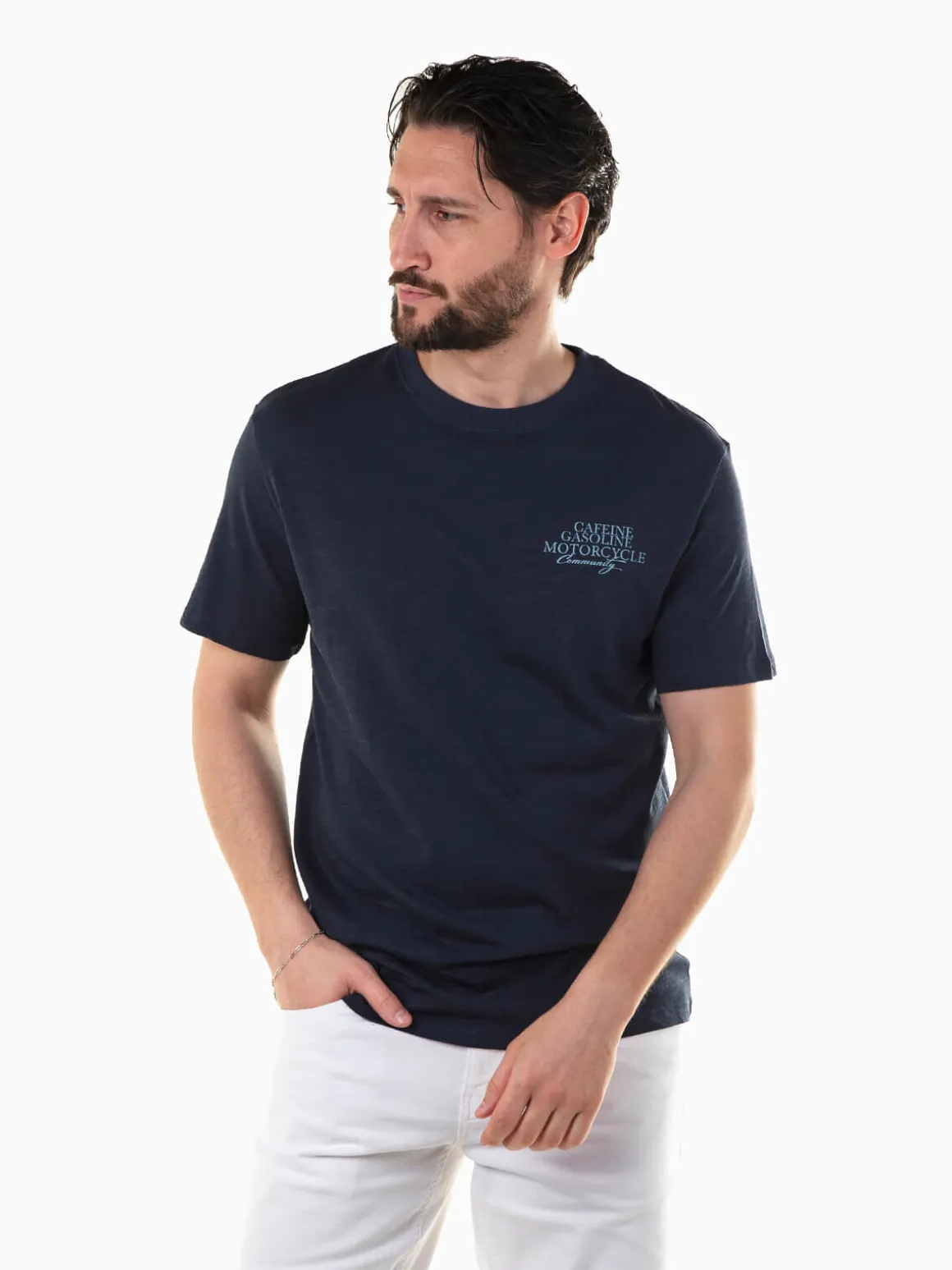 T-shirt mesclada manga curta