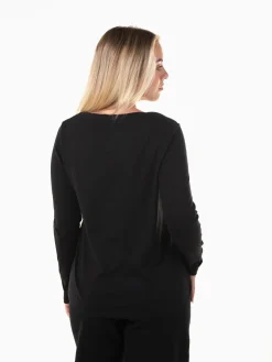 T-shirt preta com animal print