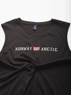 T-shirt preta sem mangas